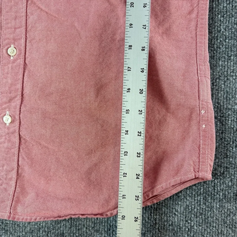 J.Crew Mens Slim Fit Oxford Shirt Salmon Pink Long Sleeve Button Down Med Cotton